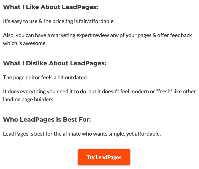 writing best of posts for affiliate marketing
