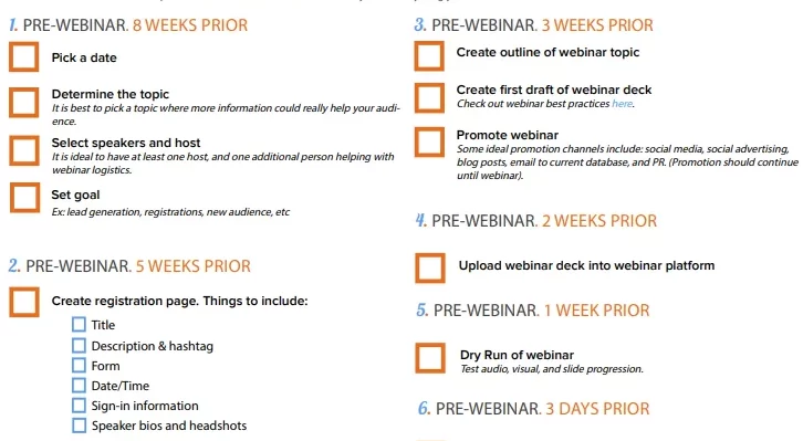 example of a checklist for affiliate marketing content